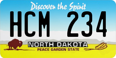 ND license plate HCM234