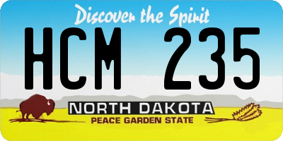 ND license plate HCM235