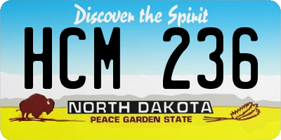 ND license plate HCM236