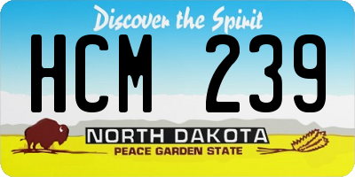 ND license plate HCM239