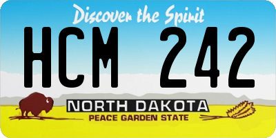 ND license plate HCM242