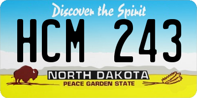 ND license plate HCM243