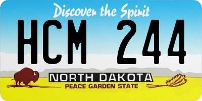 ND license plate HCM244