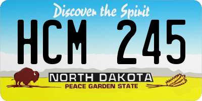 ND license plate HCM245