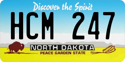 ND license plate HCM247