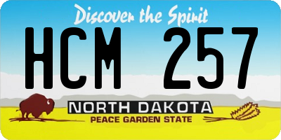 ND license plate HCM257