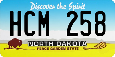 ND license plate HCM258