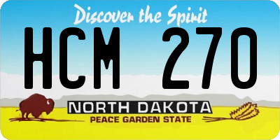 ND license plate HCM270