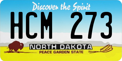 ND license plate HCM273