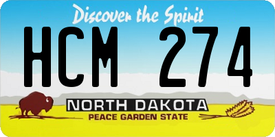 ND license plate HCM274