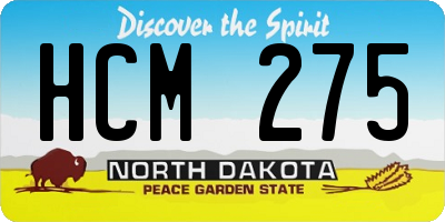 ND license plate HCM275