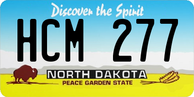 ND license plate HCM277