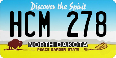 ND license plate HCM278