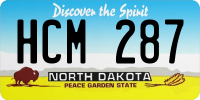 ND license plate HCM287