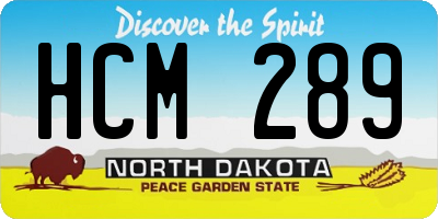 ND license plate HCM289