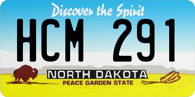 ND license plate HCM291