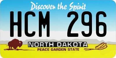 ND license plate HCM296