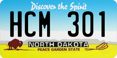 ND license plate HCM301