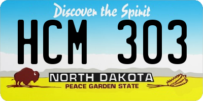 ND license plate HCM303