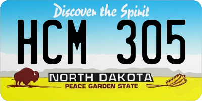 ND license plate HCM305