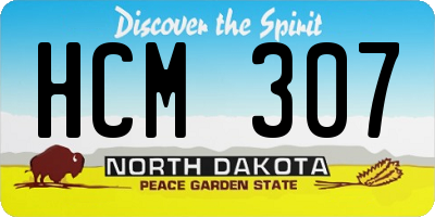 ND license plate HCM307