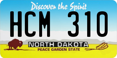 ND license plate HCM310