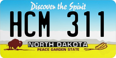 ND license plate HCM311