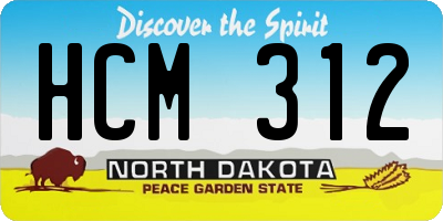 ND license plate HCM312