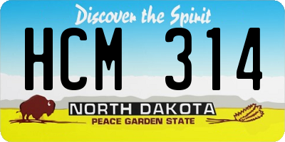 ND license plate HCM314