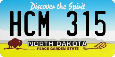 ND license plate HCM315