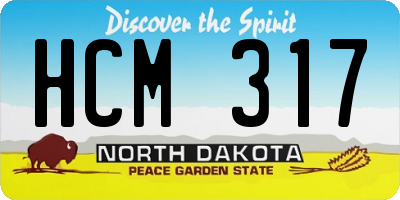 ND license plate HCM317