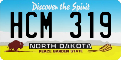 ND license plate HCM319