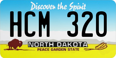 ND license plate HCM320