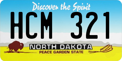 ND license plate HCM321