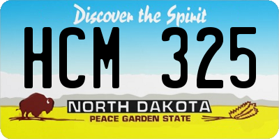 ND license plate HCM325