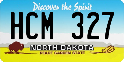 ND license plate HCM327