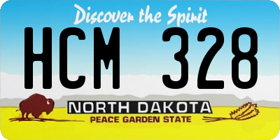 ND license plate HCM328