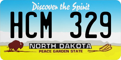 ND license plate HCM329