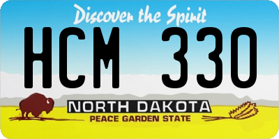 ND license plate HCM330