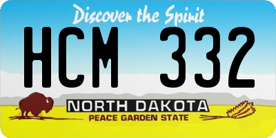 ND license plate HCM332