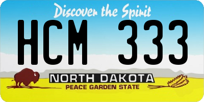 ND license plate HCM333