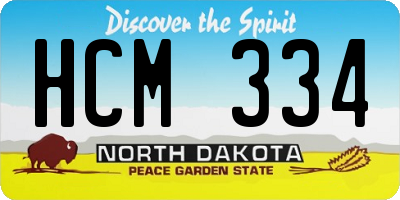 ND license plate HCM334