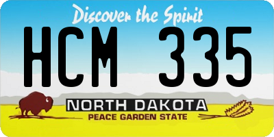 ND license plate HCM335