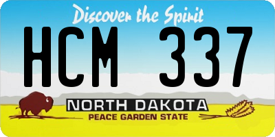 ND license plate HCM337