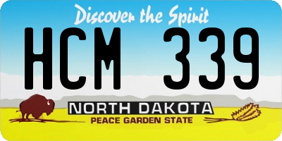 ND license plate HCM339