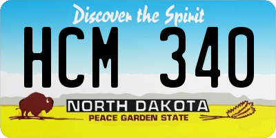 ND license plate HCM340