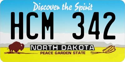 ND license plate HCM342