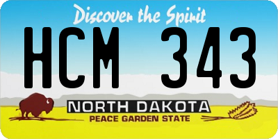 ND license plate HCM343