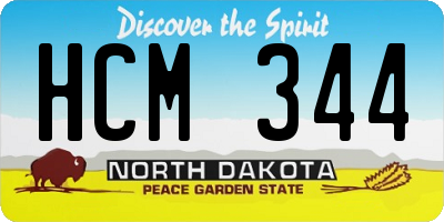 ND license plate HCM344