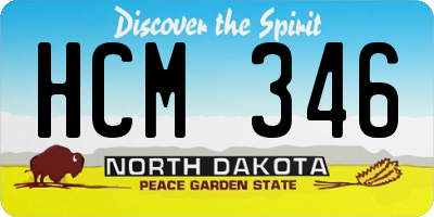 ND license plate HCM346